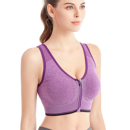 Full Zip Sports Bra